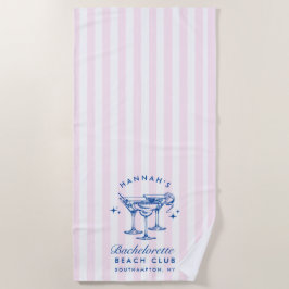 Toalha De Praia Bachelorette Green & Yellow Modern Beach Towel