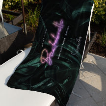 Bachelorette Tropical Palms Neon | Monograma