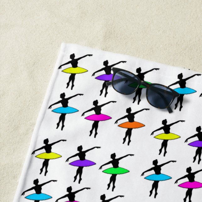 Toalha De Praia Ballerina Neon Tutus Balé Dançarinos (In Situ)