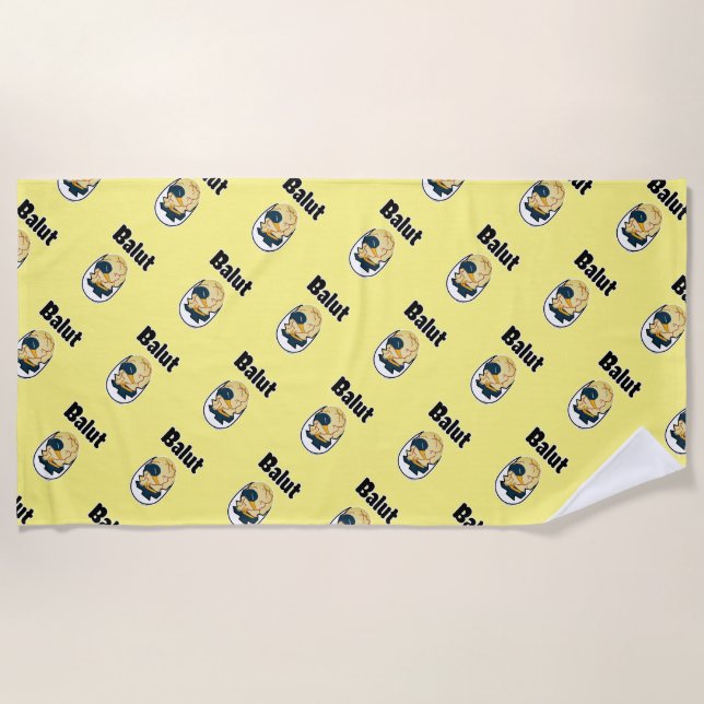 Toalha De Praia Balut ovo embrião de ovo proteína filipino (Frente)