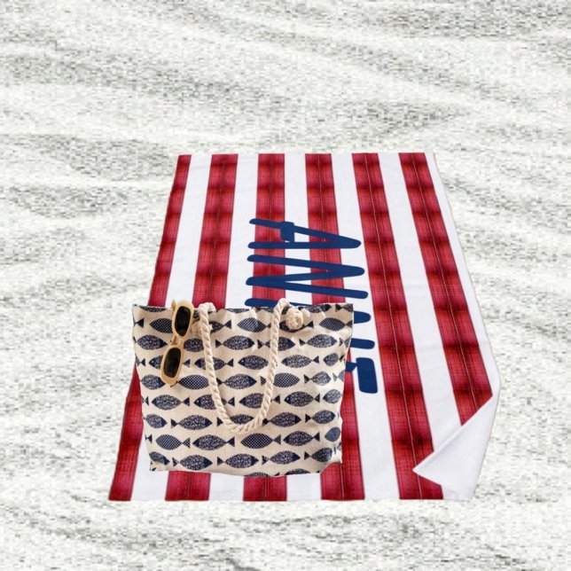 Toalha De Praia Bandas Em Abstrato Beach Towel (These Bold Red, White, and Blue, stripes, are somewhat patriotic!)