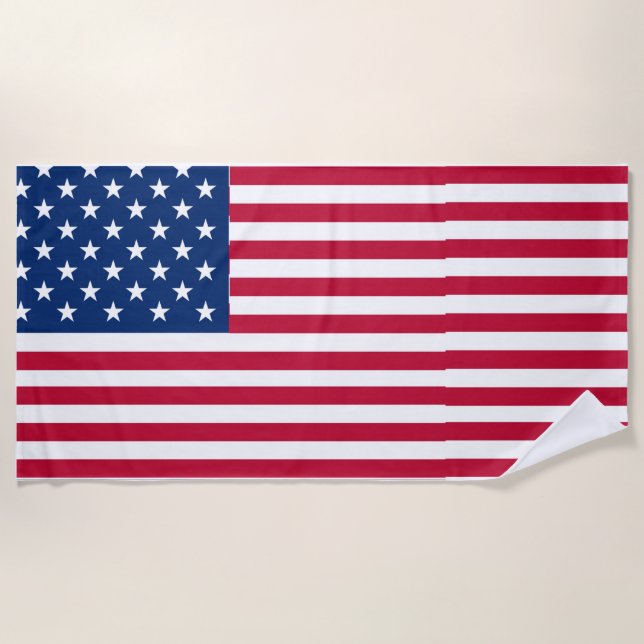 Toalha De Praia Bandeira americana Flag Pride Design- 76353 (Frente)