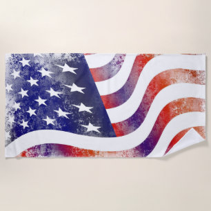 Toalha De Praia Bandeira Americana Towel