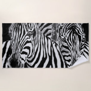 Toalha De Praia Bandeira Casal Zebra Torre Preta