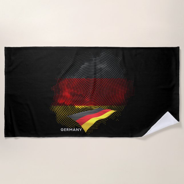 Toalha De Praia bandeira da Alemanha (Frente)