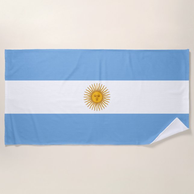 Toalha De Praia Bandeira da Argentina (Frente)