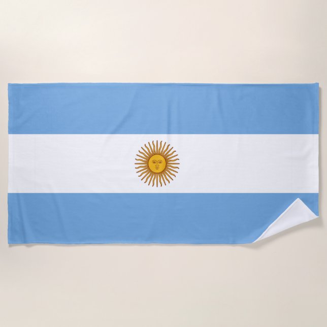 Toalha De Praia Bandeira da Argentina Beach Towel (Frente)