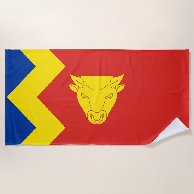 Toalha De Praia Bandeira da Cidade de Birmingham (Frente)