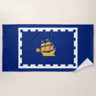 Toalha De Praia Bandeira da Cidade do Quebec (Québec, Canadá)