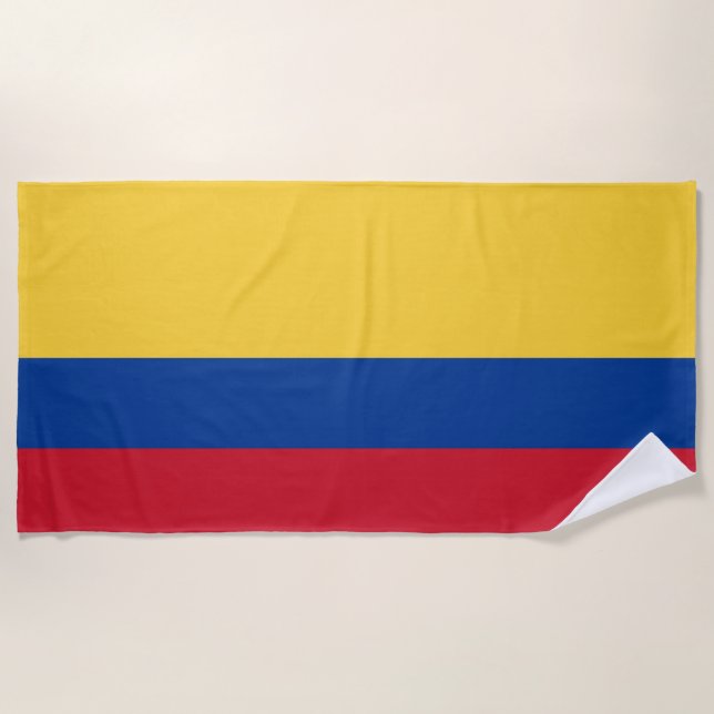 Toalha De Praia bandeira da Colômbia (Frente)