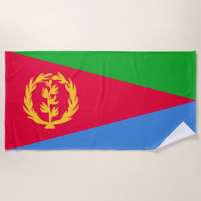 Toalha De Praia Bandeira da Eritreia (Frente)