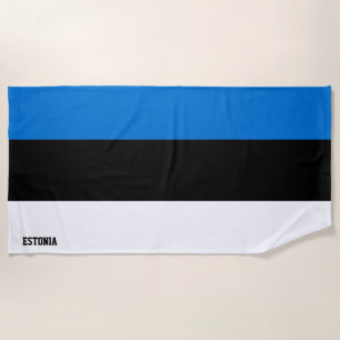 Toalha De Praia Bandeira da Estônia Patriótico Esplêndido