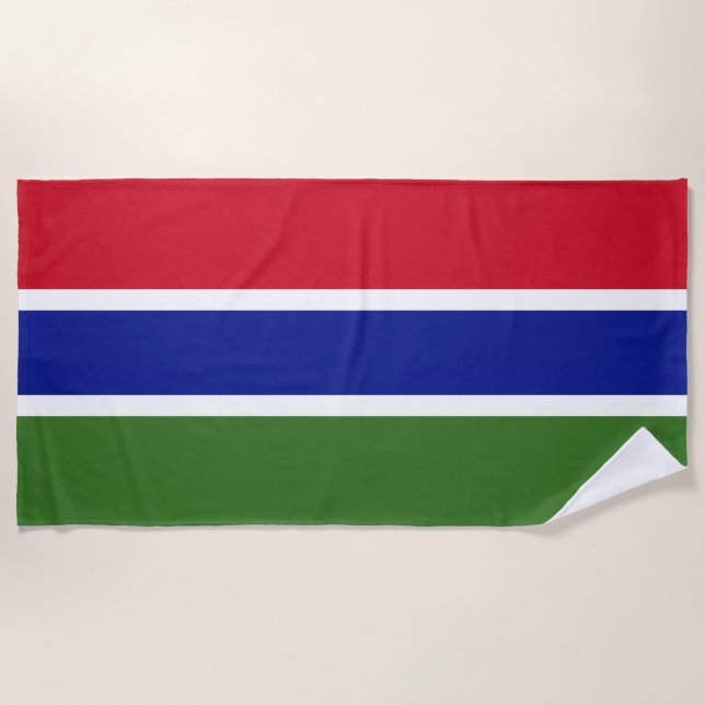 Toalha De Praia Bandeira da Gâmbia (Frente)