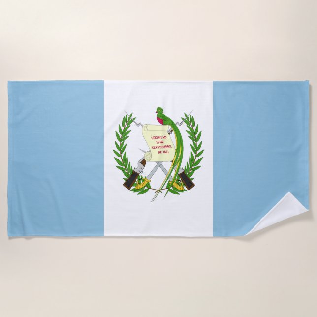 Toalha De Praia Bandeira da Guatemala (Frente)