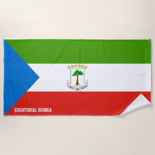 Toalha De Praia Bandeira da Guiné Equatorial Esplêndida Patriótica