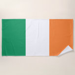 Toalha De Praia Bandeira da Irlanda<br><div class="desc">Bandeira Patriótica da Irlanda.</div>