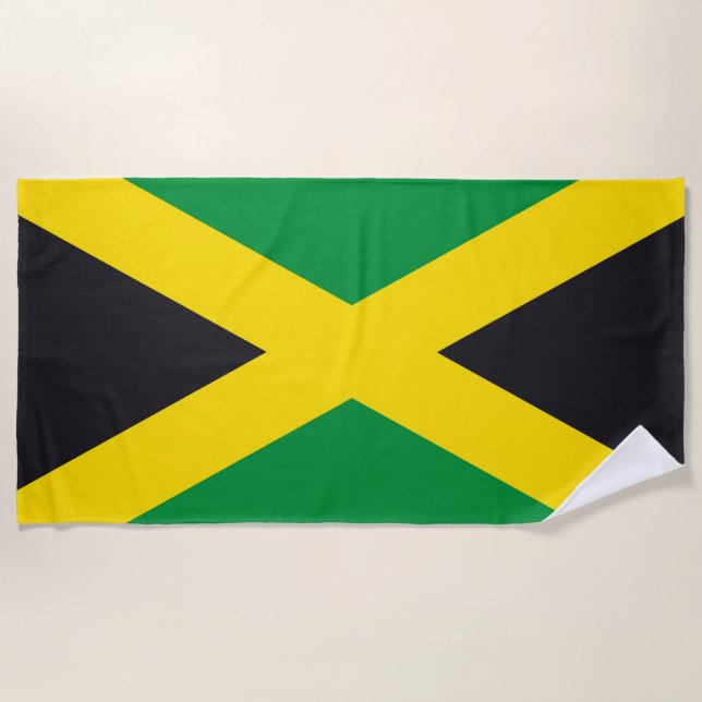 Toalha De Praia bandeira da Jamaica (Frente)