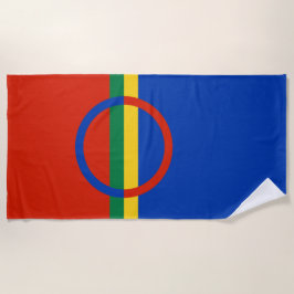 Toalha De Praia Bandeira da Lapónia (Natal) (Sami) (Laplander)
