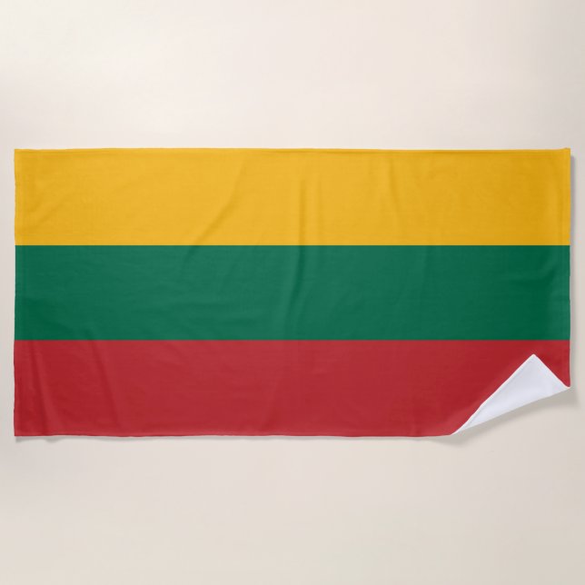 Toalha De Praia Bandeira da Lituânia (Frente)