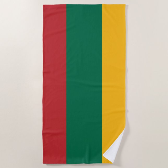 Toalha De Praia Bandeira da Lituânia (Frente)