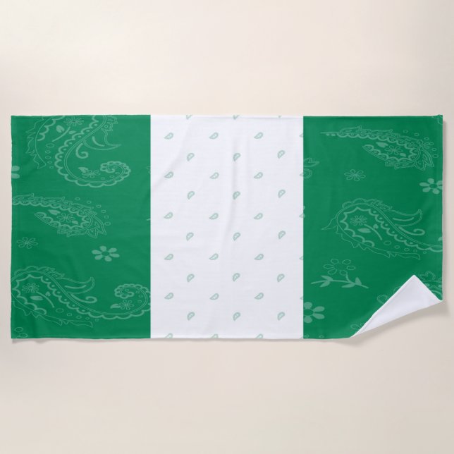 Toalha De Praia Bandeira da Nigéria Beach Towel (Frente)