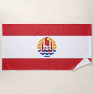 Toalha De Praia Bandeira da Polinésia Francesa