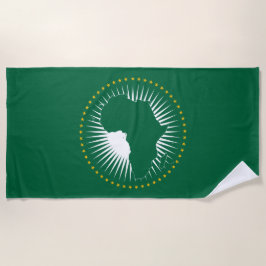 Toalha De Praia Bandeira da União Africana (África) (Panáfrica)