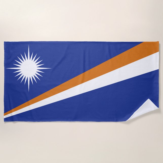 Toalha De Praia bandeira das Ilhas Marshall (Frente)