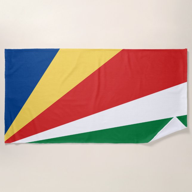 Toalha De Praia Bandeira das Seychelles (Frente)