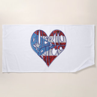 Toalha De Praia Bandeira de Amor de Porto Rico Legal