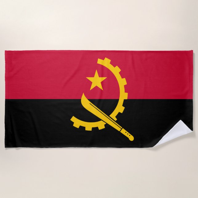 Toalha De Praia Bandeira de Angola (Frente)
