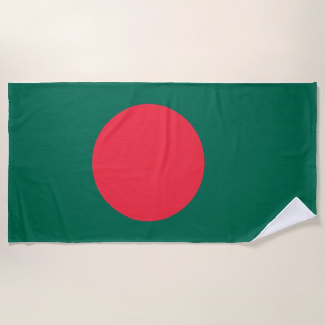 Toalha De Praia Bandeira de Bangladesh (Frente)