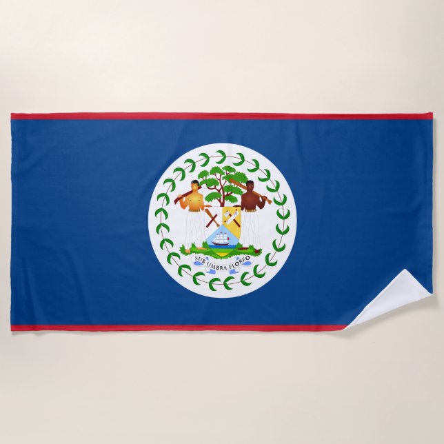 Toalha De Praia Bandeira de Belize Towel (Frente)