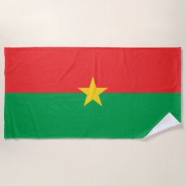 Toalha De Praia Bandeira de Burquina Fasso