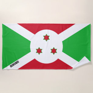 Toalha De Praia Bandeira de Burundi Patriótica Esplêndida