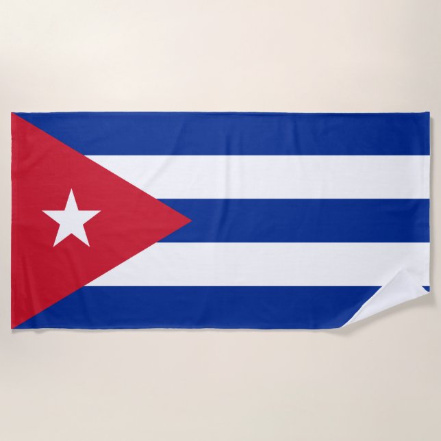 Toalha De Praia Bandeira de Cuba (Frente)