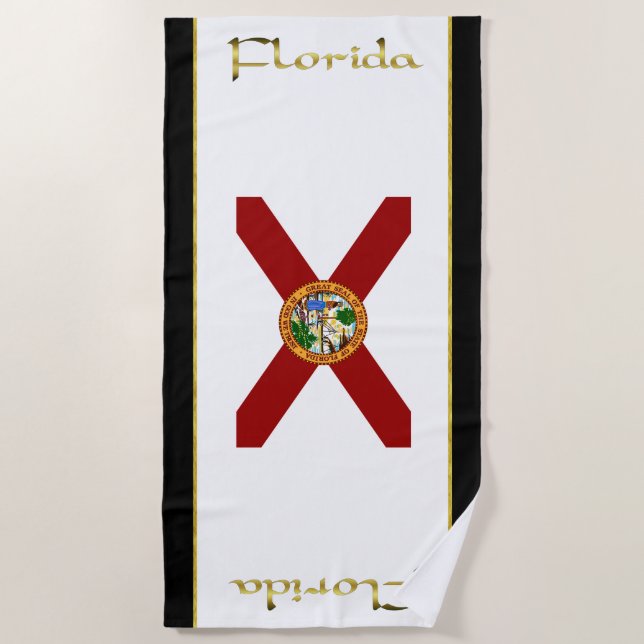 Toalha De Praia Bandeira de Florida (Frente)
