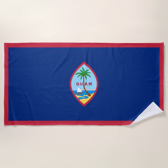 Toalha De Praia Bandeira de Guam (Frente)