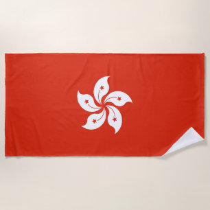 Toalha De Praia Bandeira de Hong Kong