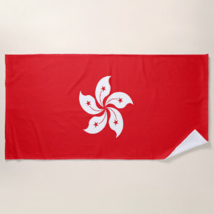 Toalha De Praia Bandeira de Hong Kong