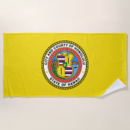 Toalha De Praia Bandeira de Honolulu (Havaí)