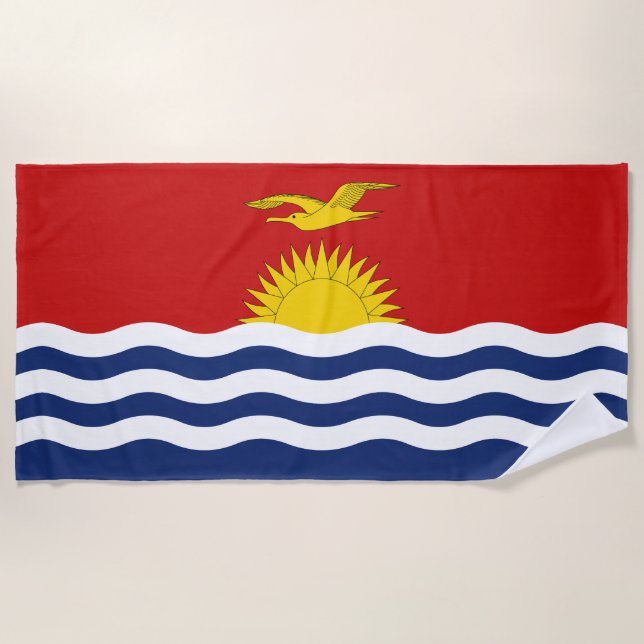 Toalha De Praia Bandeira de Kiribati (Frente)