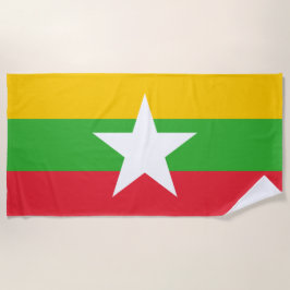 Toalha De Praia Bandeira de Mianmar (Birmânia)