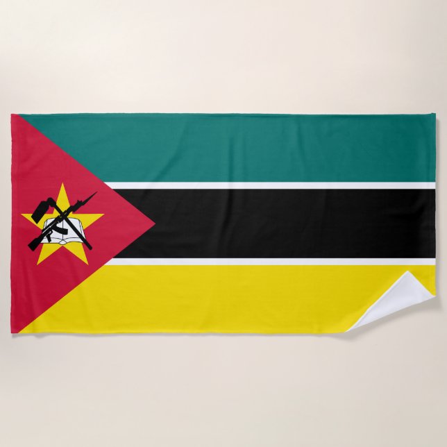 Toalha De Praia Bandeira de Moçambique (Frente)