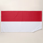Toalha De Praia Bandeira de Mônaco<br><div class="desc">Bandeira patriótica de Mônaco.</div>