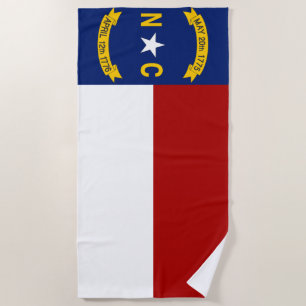 Toalha De Praia Bandeira de North Carolina