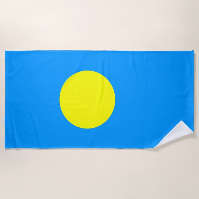 Toalha De Praia Bandeira de Palau (Frente)