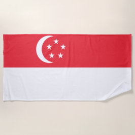 Toalha De Praia Bandeira de Singapura