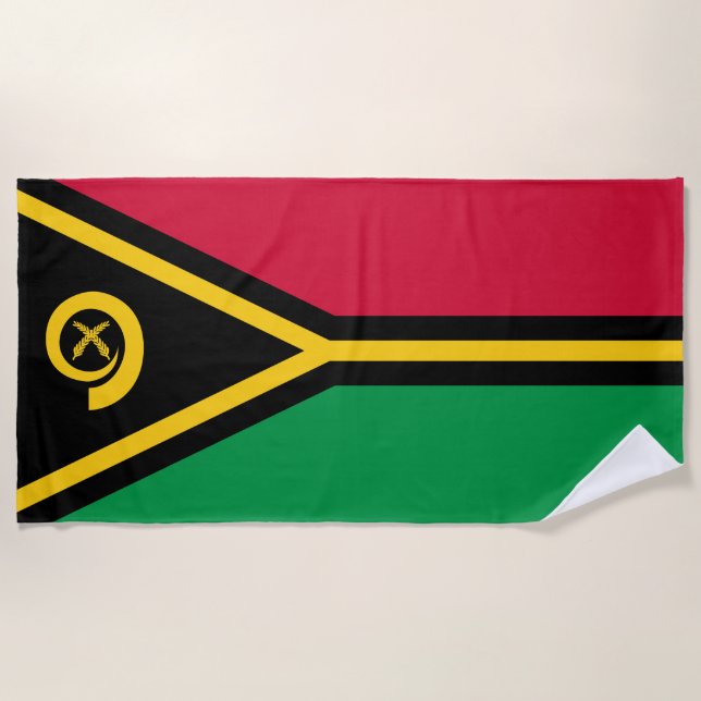 Toalha De Praia Bandeira de Vanuatu (Frente)