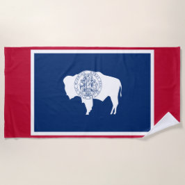 Toalha De Praia Bandeira de Wyoming